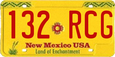 NM license plate 132RCG