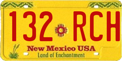 NM license plate 132RCH