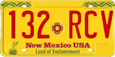 NM license plate 132RCV