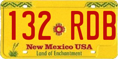 NM license plate 132RDB