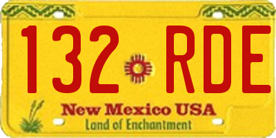 NM license plate 132RDE