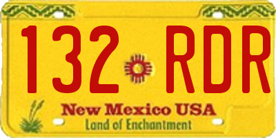 NM license plate 132RDR