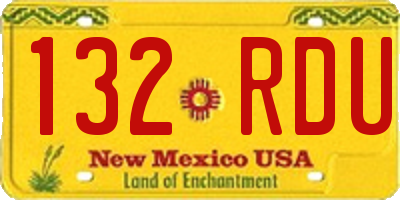 NM license plate 132RDU