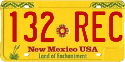 NM license plate 132REC
