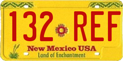 NM license plate 132REF