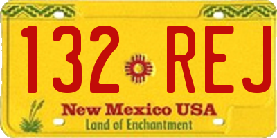 NM license plate 132REJ