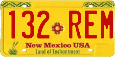 NM license plate 132REM