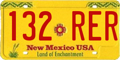 NM license plate 132RER