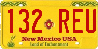 NM license plate 132REU
