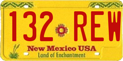NM license plate 132REW