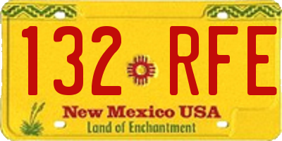 NM license plate 132RFE