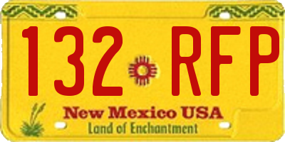 NM license plate 132RFP