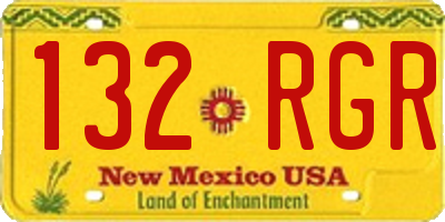 NM license plate 132RGR