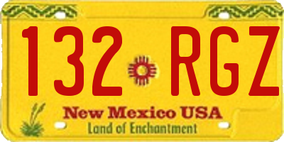NM license plate 132RGZ