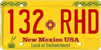 NM license plate 132RHD