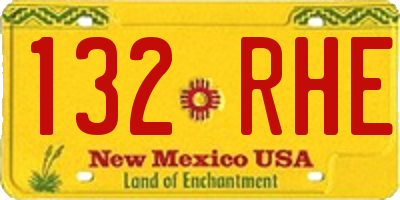 NM license plate 132RHE