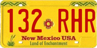 NM license plate 132RHR