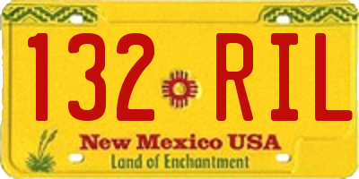 NM license plate 132RIL