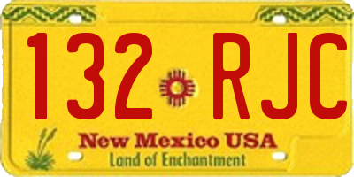 NM license plate 132RJC