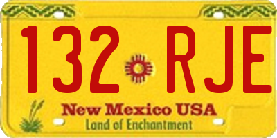 NM license plate 132RJE