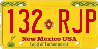 NM license plate 132RJP