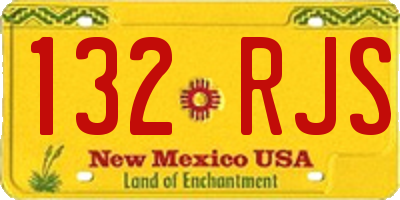 NM license plate 132RJS
