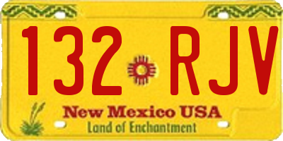 NM license plate 132RJV