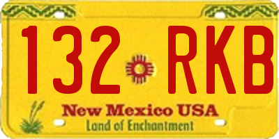 NM license plate 132RKB