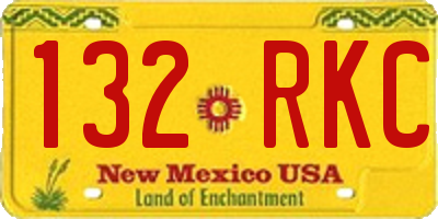 NM license plate 132RKC