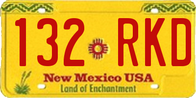 NM license plate 132RKD