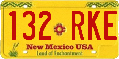NM license plate 132RKE