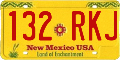 NM license plate 132RKJ