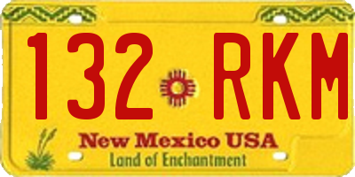 NM license plate 132RKM