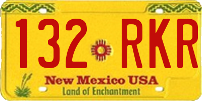 NM license plate 132RKR