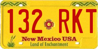 NM license plate 132RKT