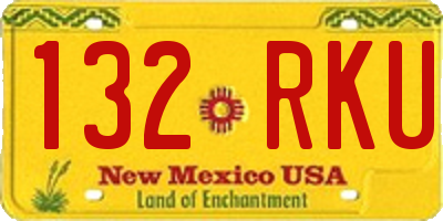 NM license plate 132RKU