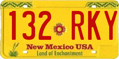 NM license plate 132RKY