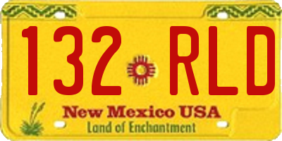 NM license plate 132RLD