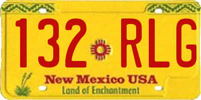 NM license plate 132RLG