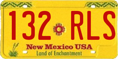 NM license plate 132RLS