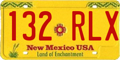 NM license plate 132RLX
