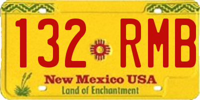 NM license plate 132RMB