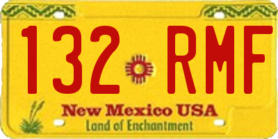 NM license plate 132RMF
