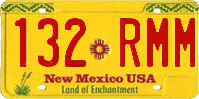 NM license plate 132RMM