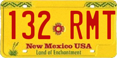 NM license plate 132RMT