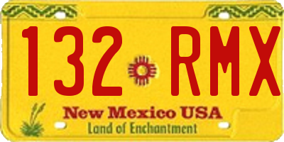NM license plate 132RMX