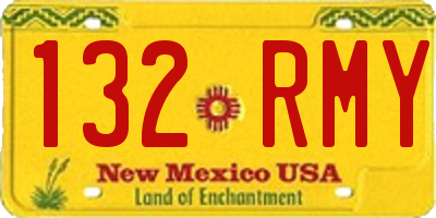 NM license plate 132RMY