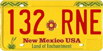 NM license plate 132RNE