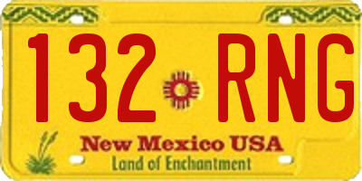 NM license plate 132RNG