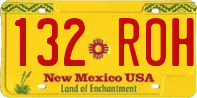 NM license plate 132ROH